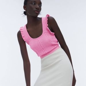 Zara pink knit top